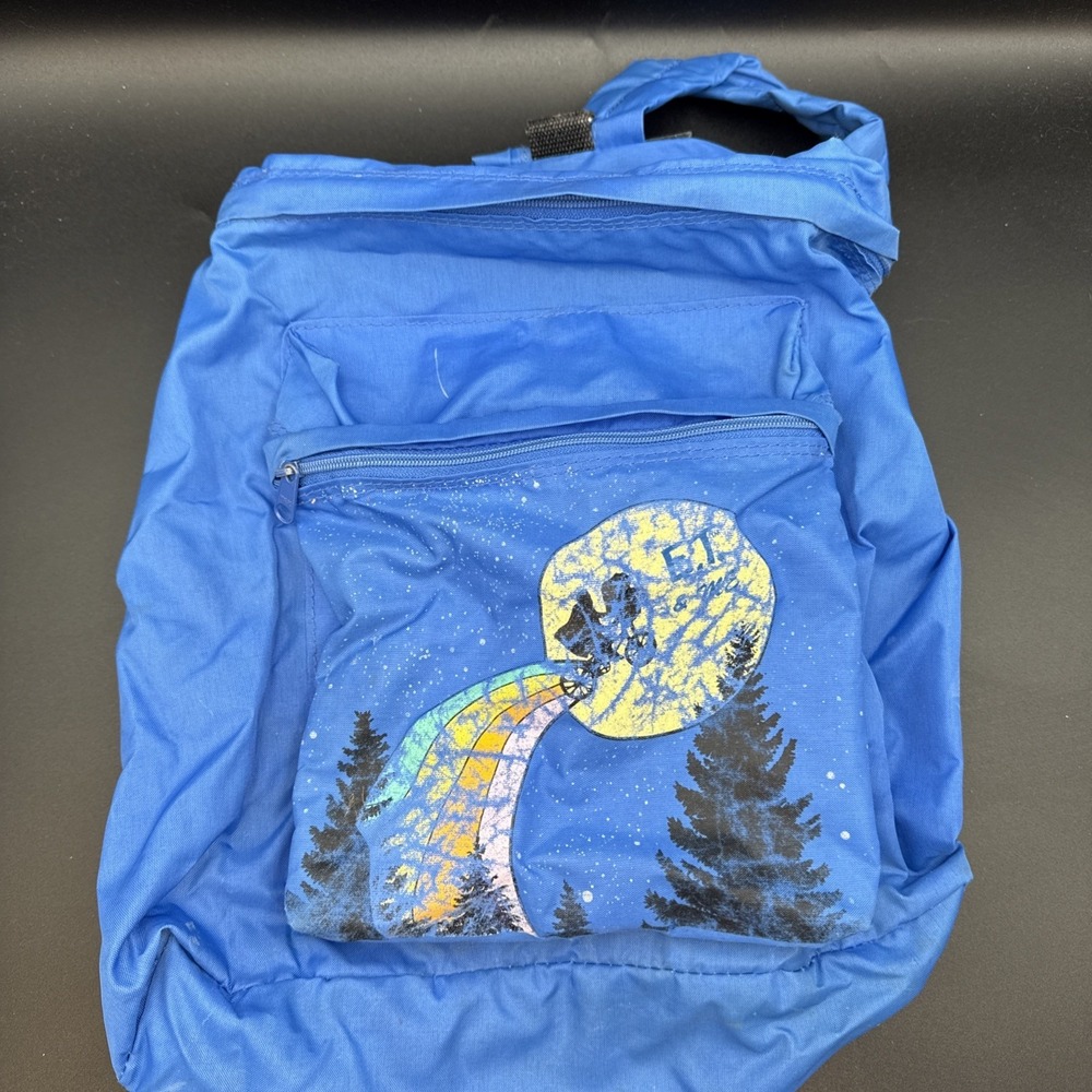 Vintage ET Backpack‎ Knapsack Blue Faded Original
